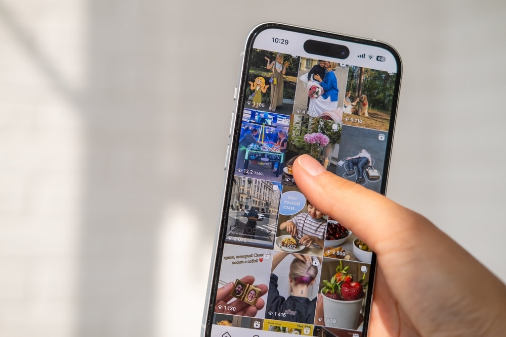 Instagram på mobiltelefon